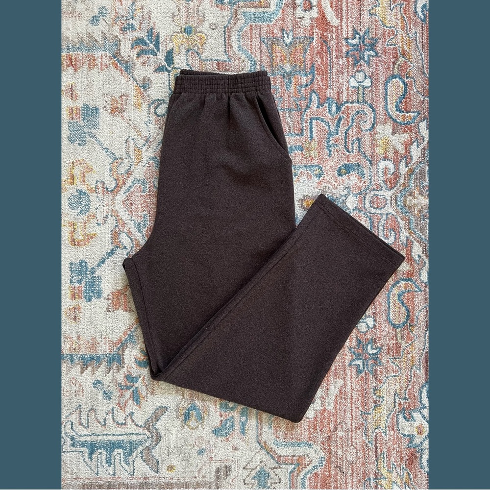 Brown High Wasted Marled Trousers